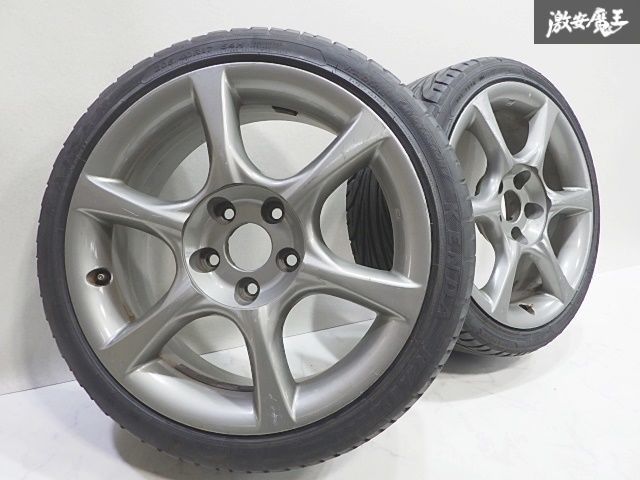 日産 純正 ER34 スカイライン 17インチ 7.5J ＋40 5H 5穴 PCD114.3 ホイール 2本セット KENDA KAISER 205/40R17 2022年 タイヤ付き 即納