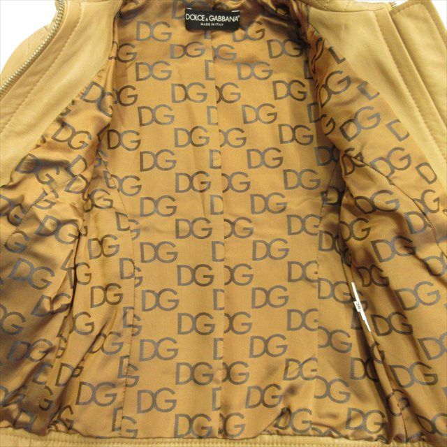 ドルガバ DOLCE&GABBANA キルティング シングル ライダース ジャケット 