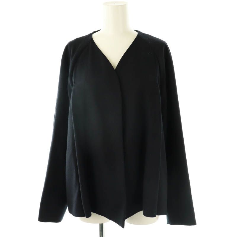 美品 ADORE ベーシックアムンゼンジャケット ノーカラー プリーツ 38 ADORE ベーシックアムンゼンジャケット 38 ストール ノーカラー