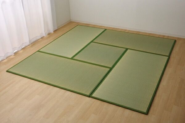い草 置き畳 ユニット畳 ブラウン 4.5畳セット 82×164cm4枚 82×82cm1枚 軽量 抗菌 防臭 連結ジョイント付 代引不可 MARWIL-DEMENAGEMENTS_CH