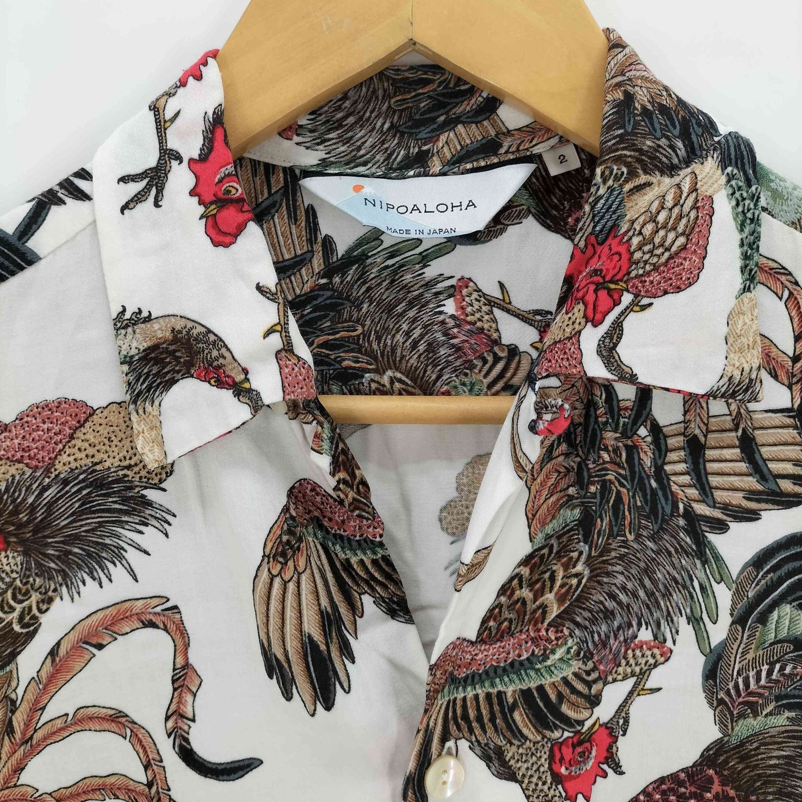 ニポアロハ NIPOALOHA 別注 GAME COCK JAKUCHU ITO S/S メンズ JPN：2