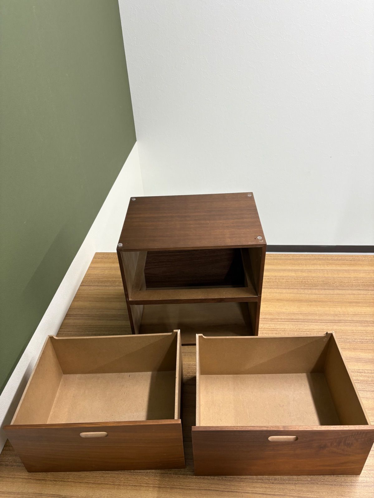 無印☆スタッキングシェルフセット・3段×2列・ウォールナット材