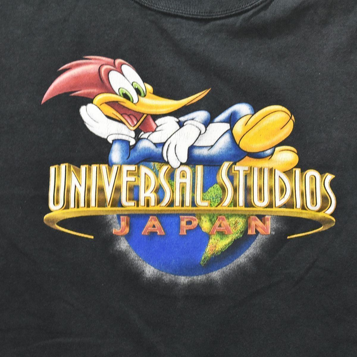 希少】 00sヴィンテージ USA製 USJ ユニバーサルスタジオ ジャパン ウッディー・ウッドペッカー プリント Tシャツ M ブラック メンズ -  メルカリ