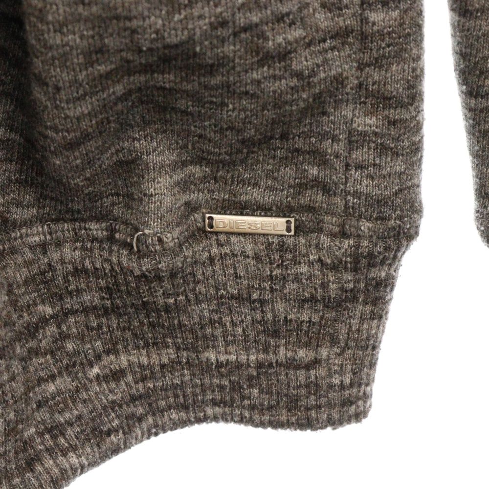 DIESEL (ディーゼル) ジップアップ ニット パーカー ブラウン - メルカリ