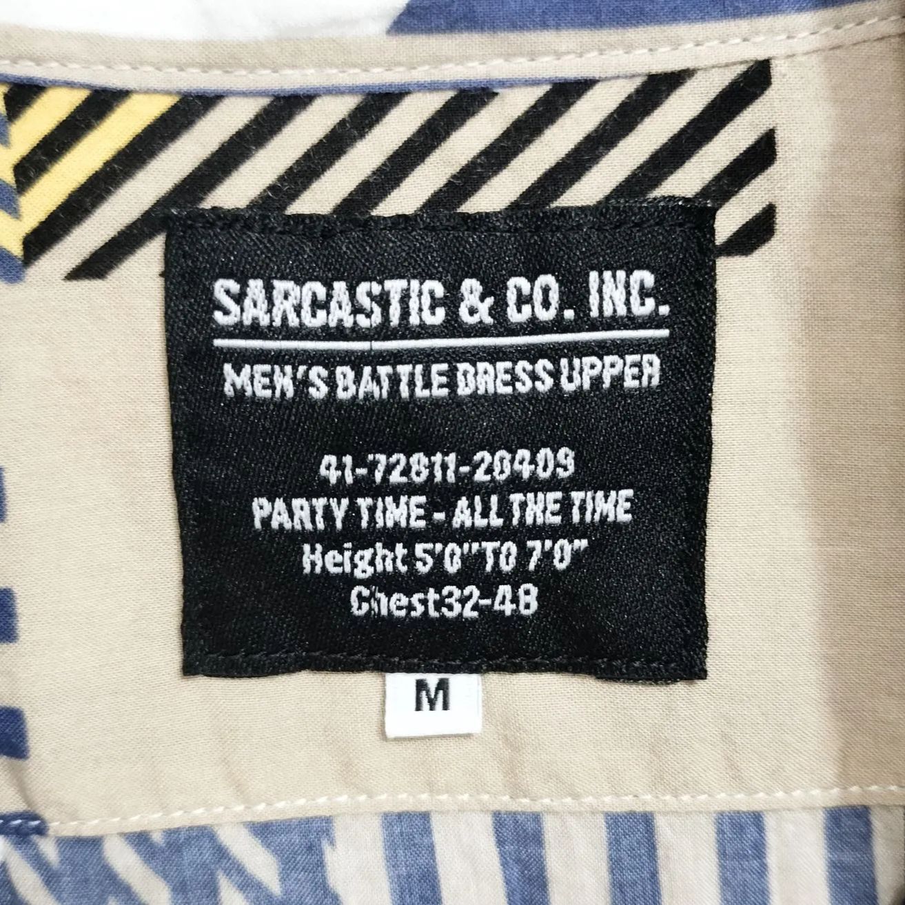 日本製】SARCASTIC&Co.INC. アート柄 丸襟 丸ポケット 半袖