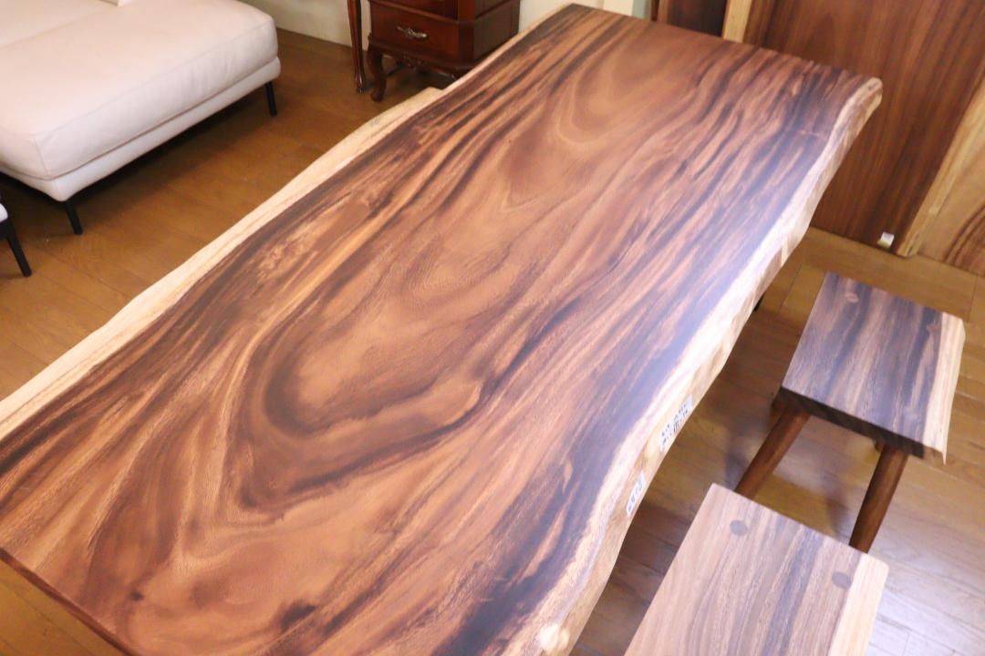 一枚板 テーブル ダイニングテーブル モンキーポッド 180cm 兼用 4人用