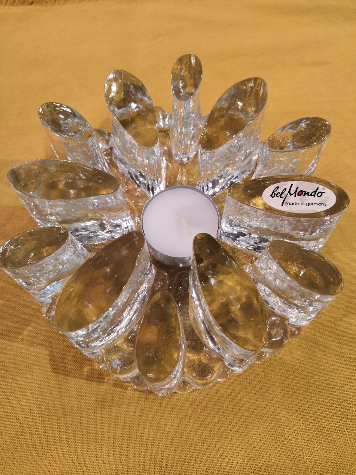 ベルモンド ドイツ製 クリスタル ティーウォーマー ポット