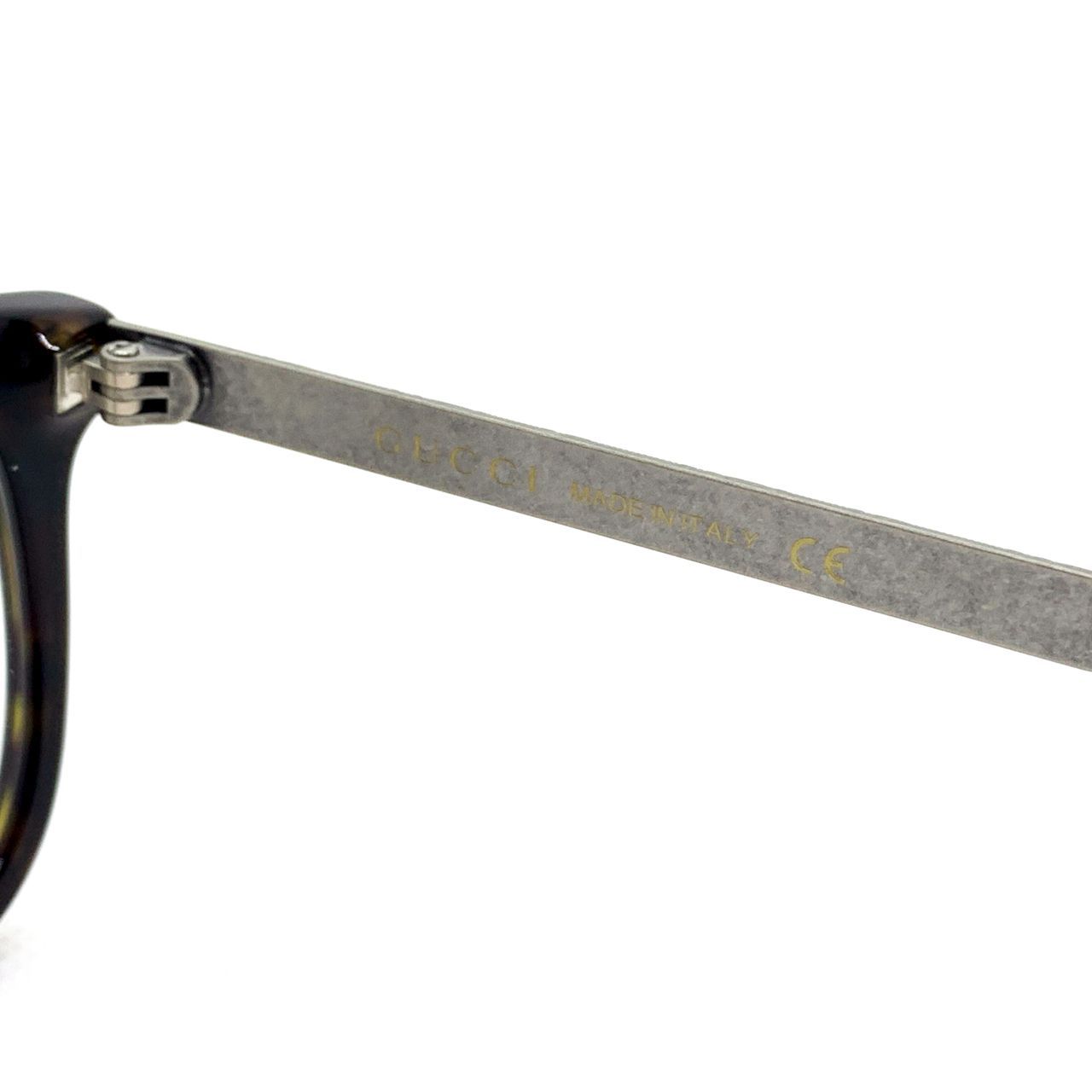 新品/匿名配送】GUCCI グッチ メガネ GG0218OA ハバナ 金 アラベスク 