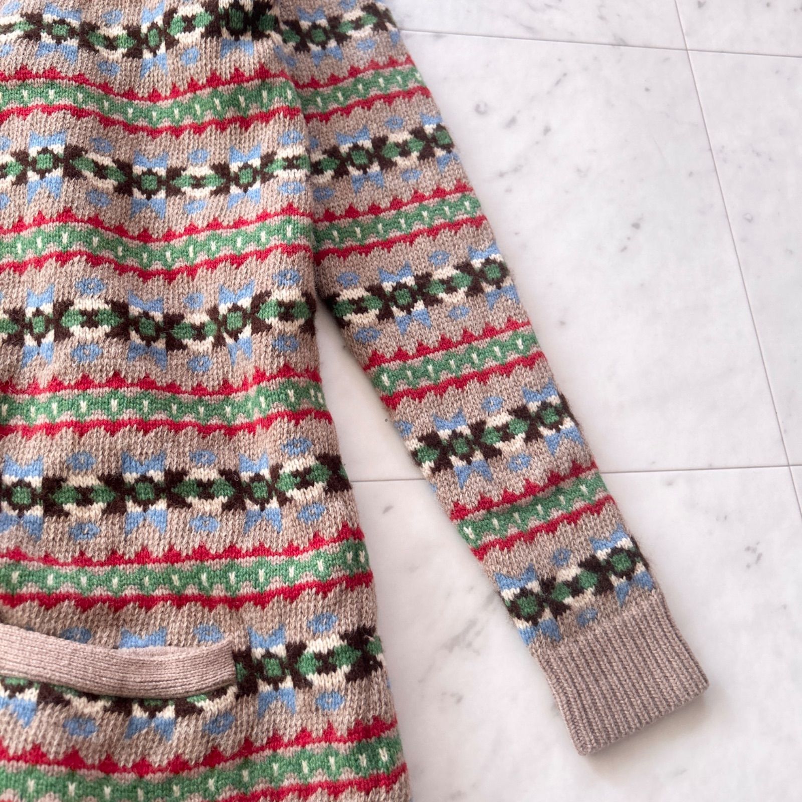 ラルフローレン ウール カシミヤ ニット カーディガン Mサイズ フェア