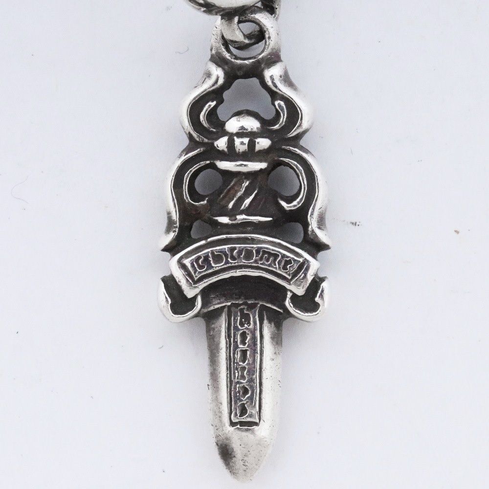 正規品　Chrome hearts ダガーフープピアス　片耳 CHROME HEARTS クロムハーツ（原本無） No5 DAGGER ダガーフープピアス