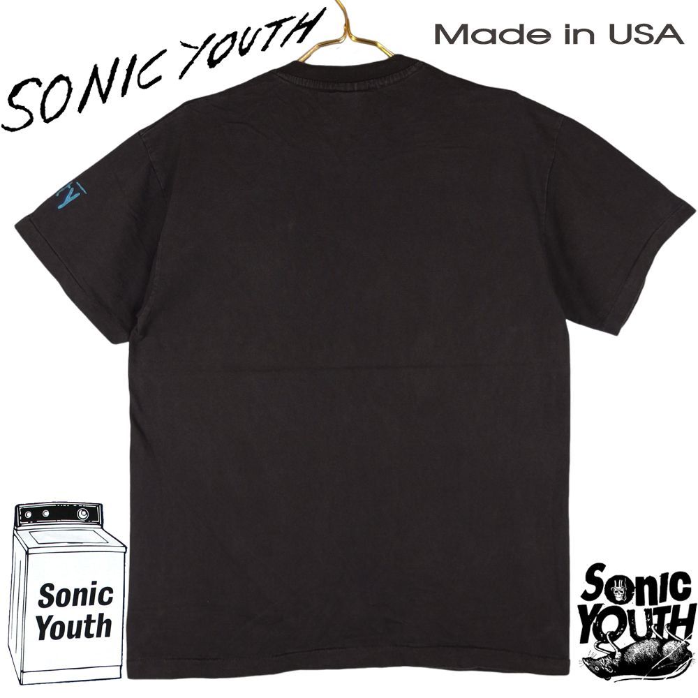 バンT ソニックユース&シンプソンズ　SONIC YOUTH M ブラック Sonic Youth バンドTシャツ ソニック・ユース Dirty Bunny BLACK