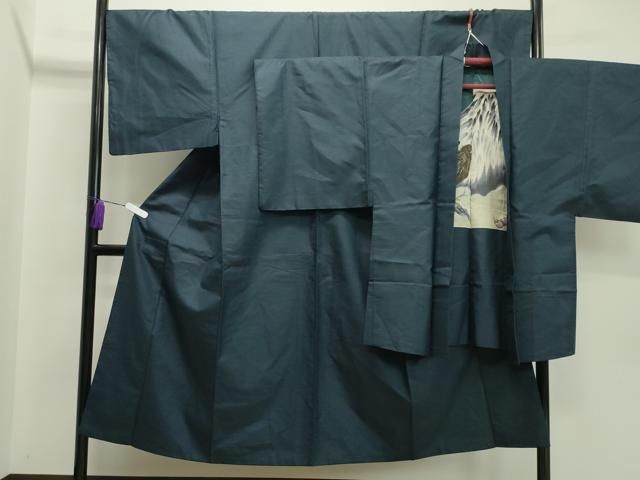 平和屋着物●男性 お召 アンサンブル 100亀甲 正絹 CAAX5751gh