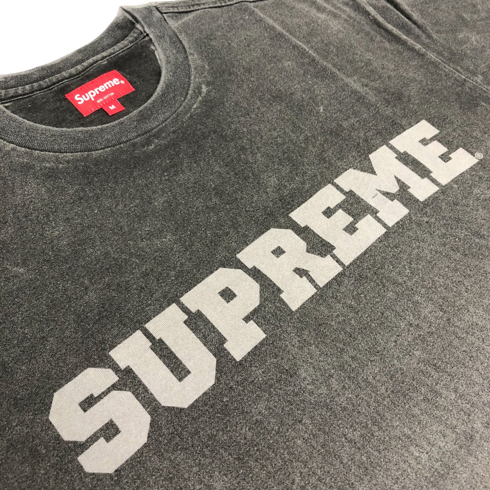 Supreme シュプリーム ダメージ 風 Tシャツ M メンズ 黒 RTSS