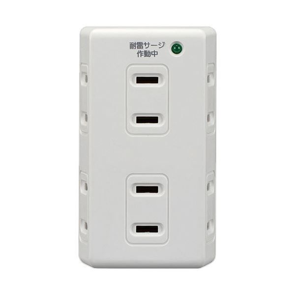 まとめ ELPA耐雷サージ 耐雷6個口タップ A-S600 W 1個 ×5セット