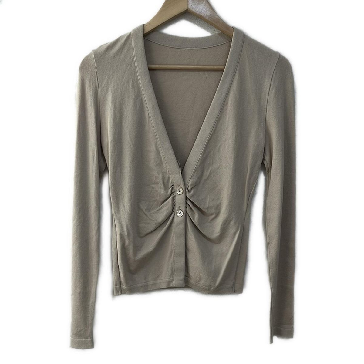 FOXEY フォクシー カーディガン サイズ38 M レディース - ベージュ 長袖