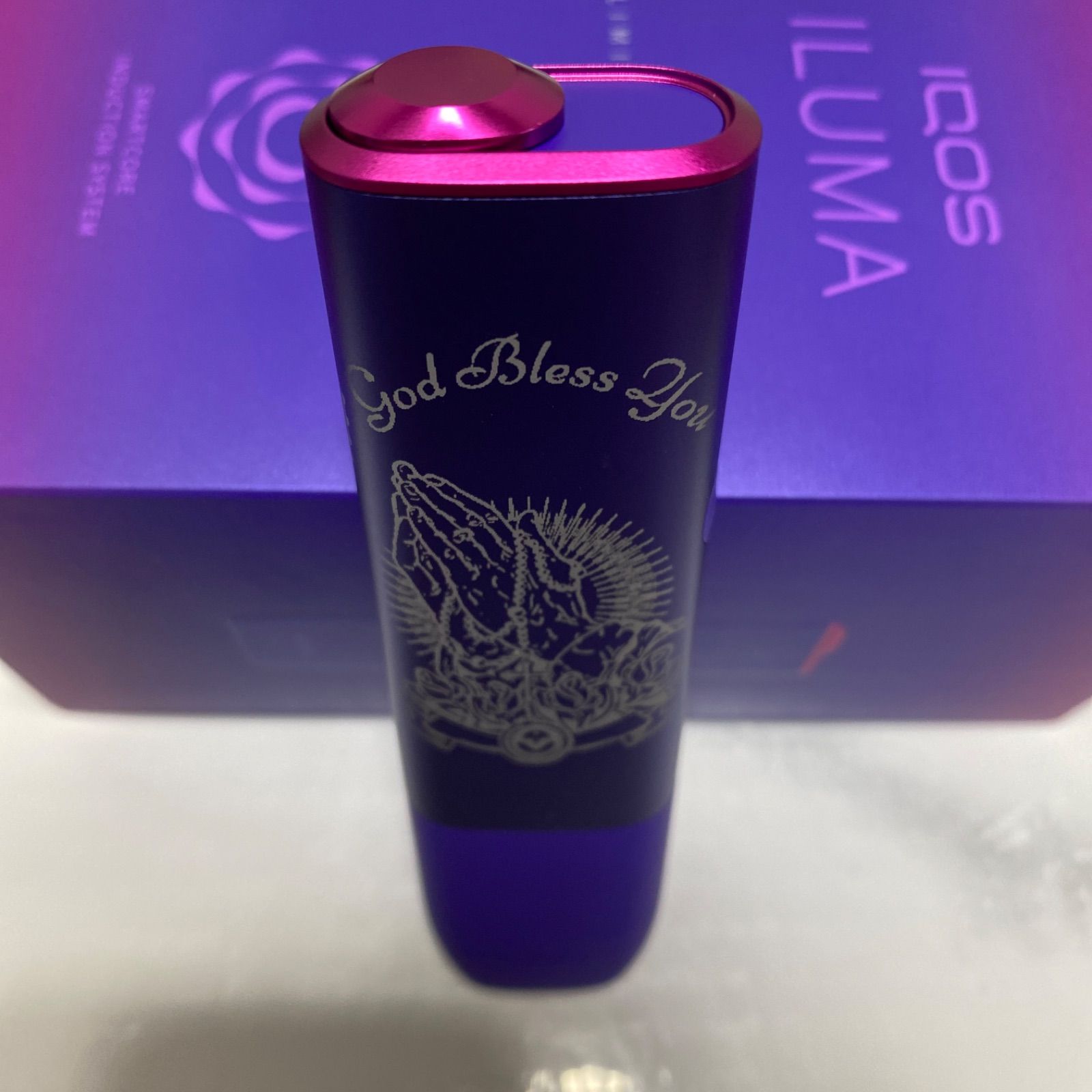 アイコス　イルマイ　ワン レザー加工祈り手聖書 iqos ilumaｉ one iQOS ILUMA ONE アイコス イルマ ワン レーザー加工 祈り手