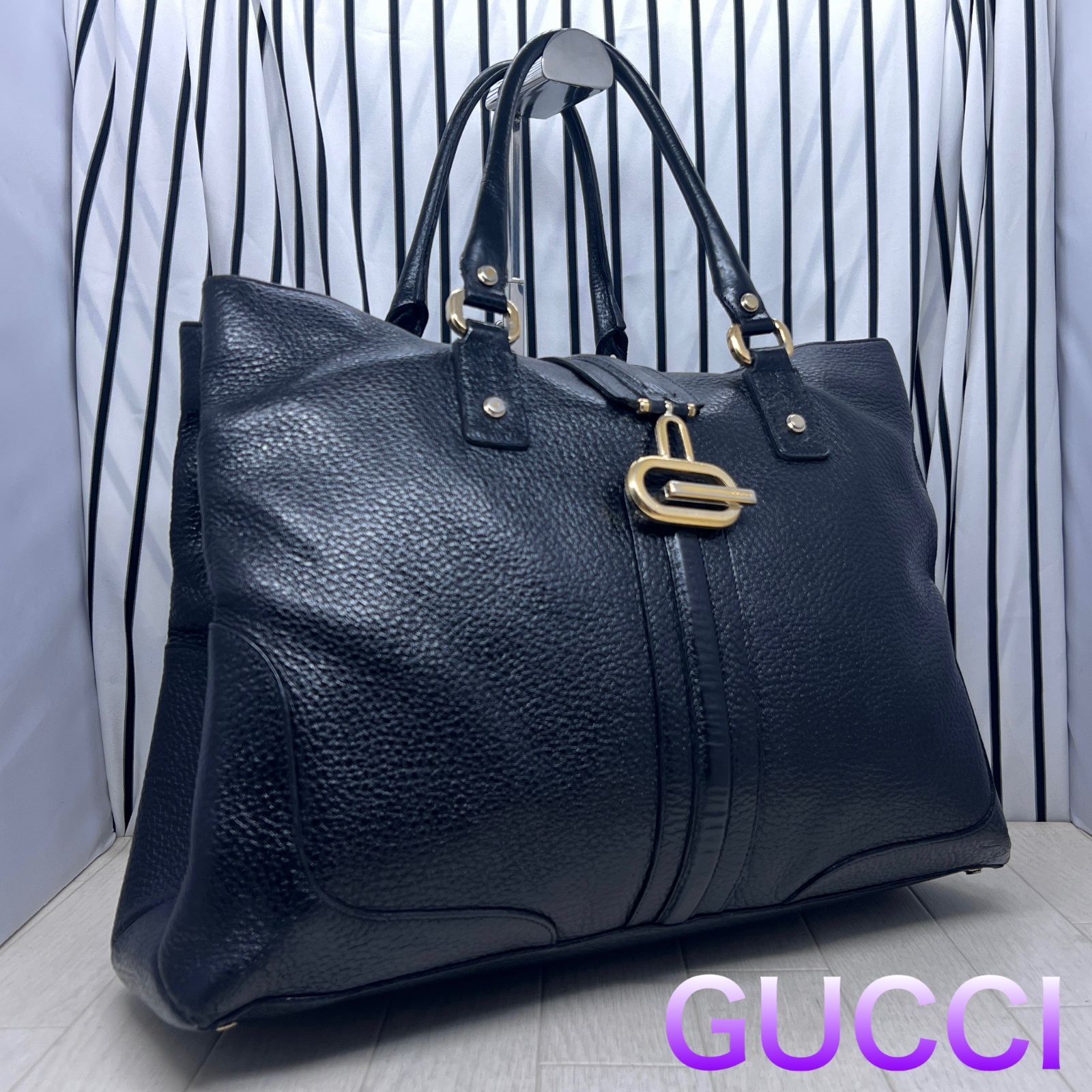 【格安】GUCCI×グッチ A4収納可能オールレザートートバッグ