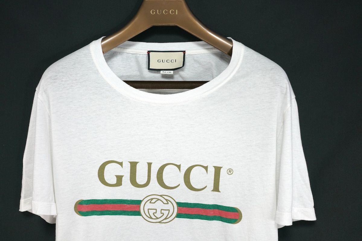 GUCCI グッチ ロゴ ウォッシュド オーバーサイズ Tシャツ