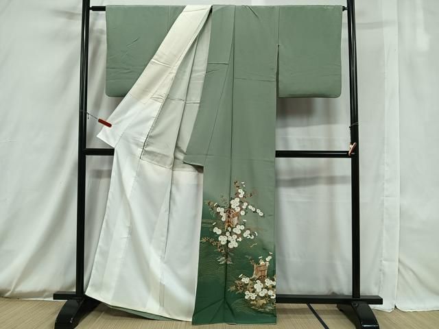 平和屋着物□豪華色留袖 御所車立波花文 暈し染め 金銀彩 正絹