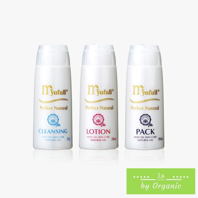 ミューフルNEWプレミアムナチュレローション、クレンジング、パックの3
