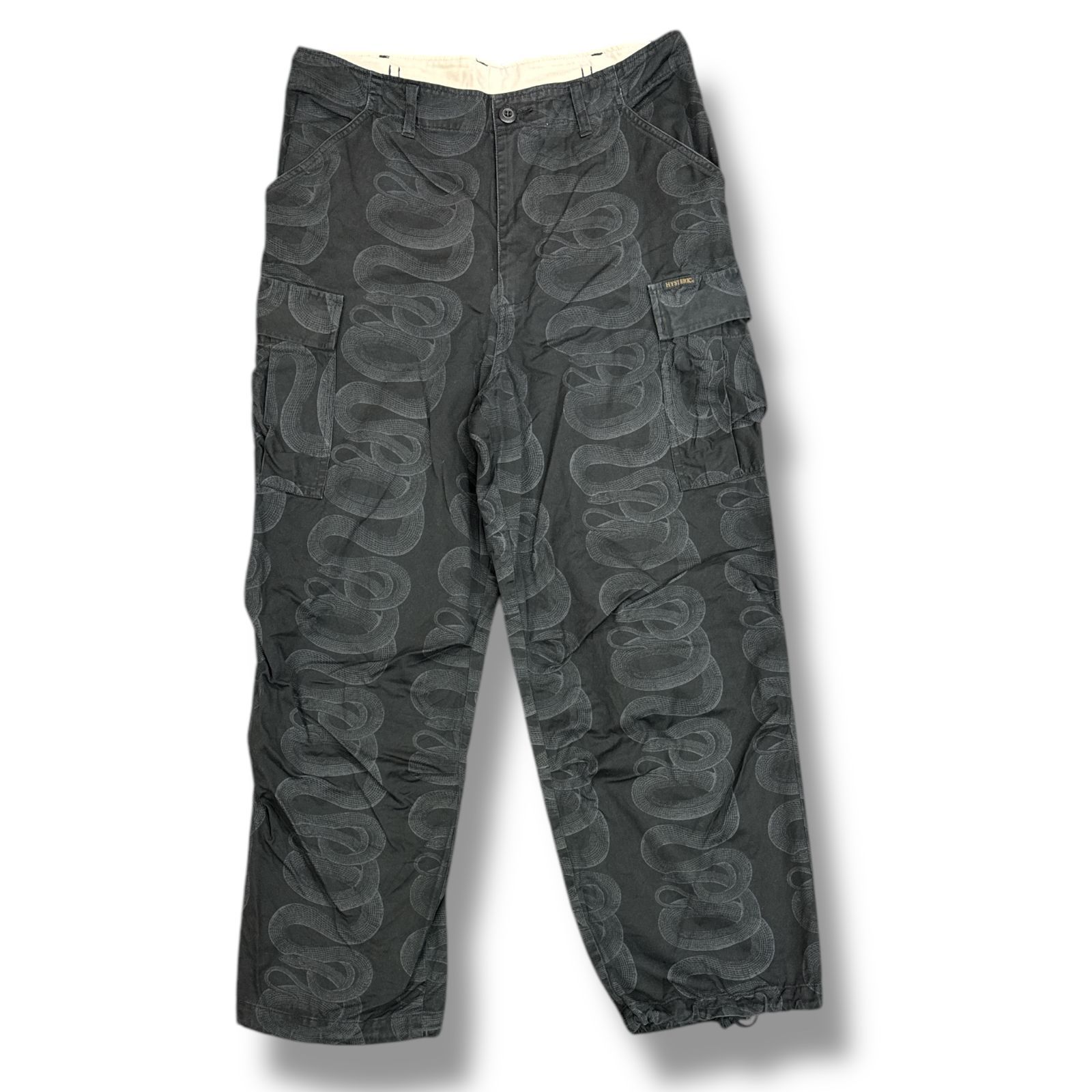 参考上代41800円 HYSTERIC GLAMOUR SNAKE LOOP柄6ポケットカーゴパンツ 