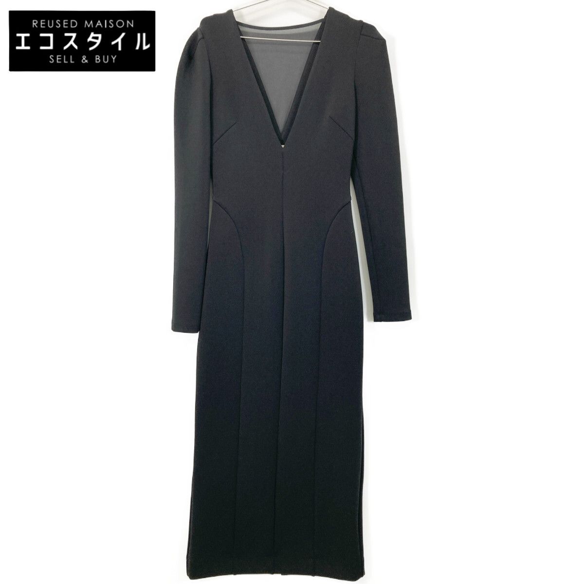 【ゆう】FETICO stretch jersey midi dress FETICO】STRETCH JERSEY MIDI DRESS - dark brown | loop