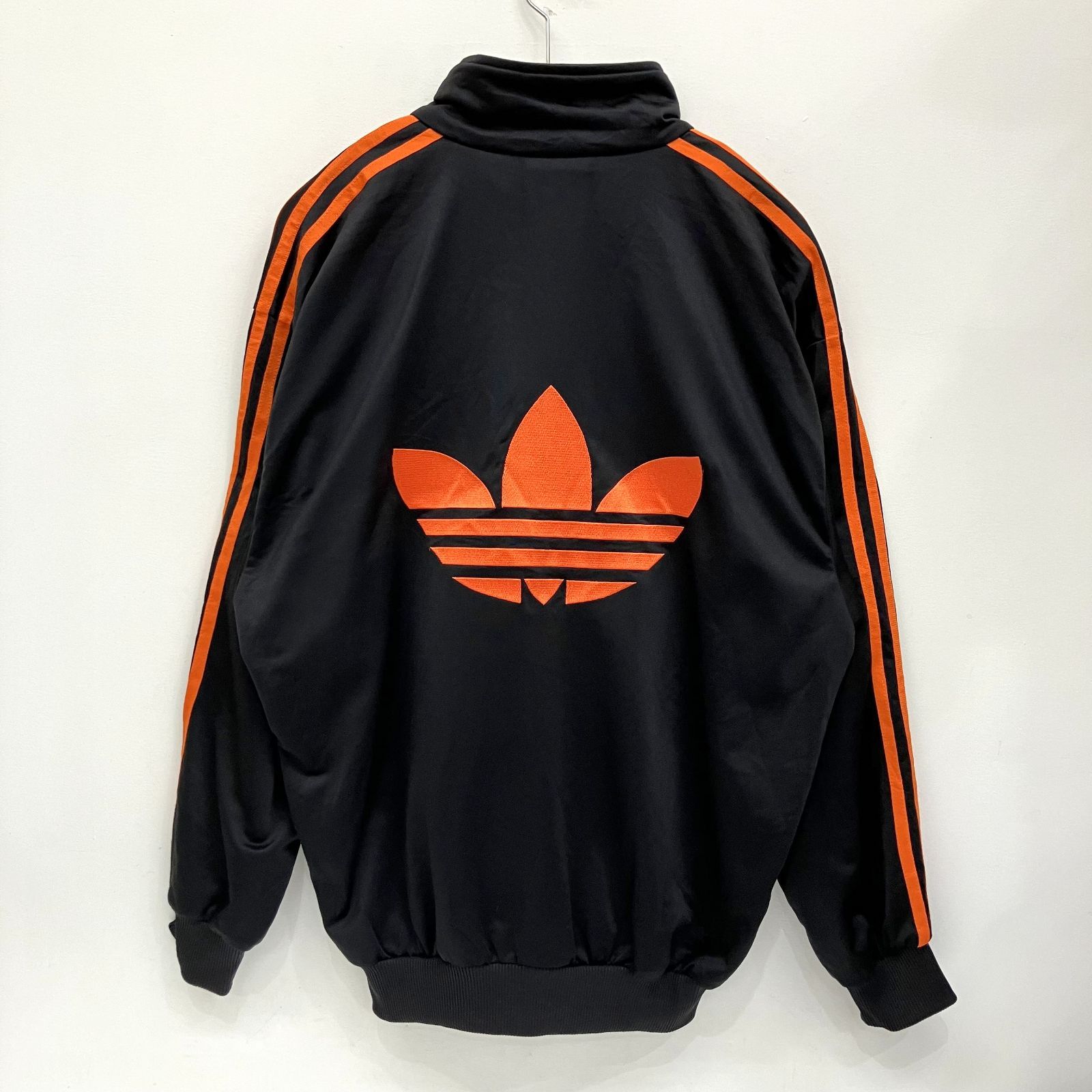 【美品】アディダス　トラックジャケット　ブラック×オレンジ 80s adidas アディダス トラックジャケット ブラック オレンジライン