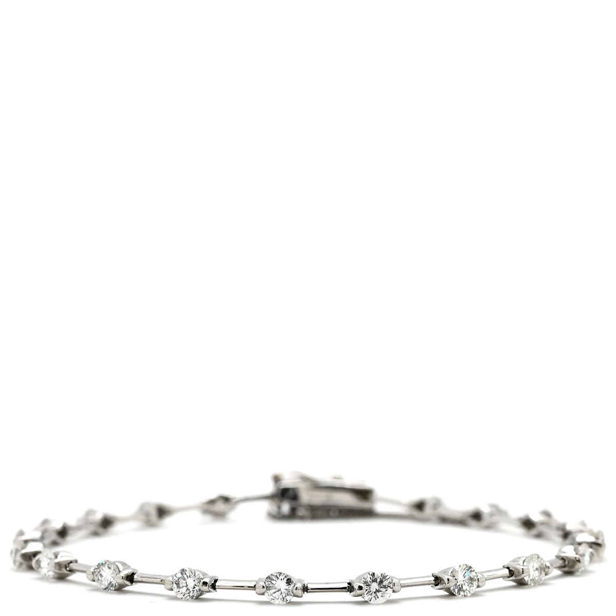 ベリテ　デビアス　K18WGダイヤモンドラインブレスレット DeBeers デビアス K18WG ホワイトゴールド LINEブレスレット