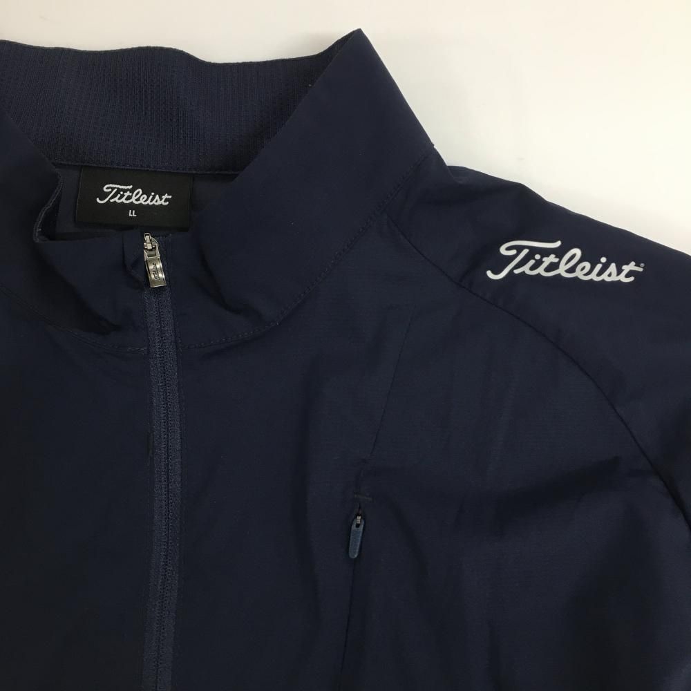 Titleist ネイビー/ブルー ジャケット　サイズXL 超美品】タイトリスト ジャケット ネイビー ナイロン 薄手
