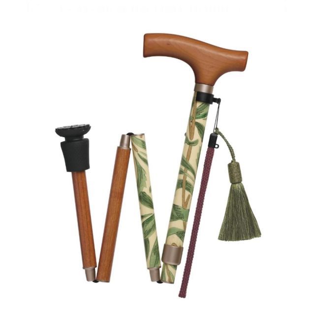 フジホーム ウィリアム モリス 折畳 ステッキ ウィローボウ 杖 10段階調節 歩行サポート 母の日 父の日 プレゼント 化粧箱入り WB5109 敬老の日