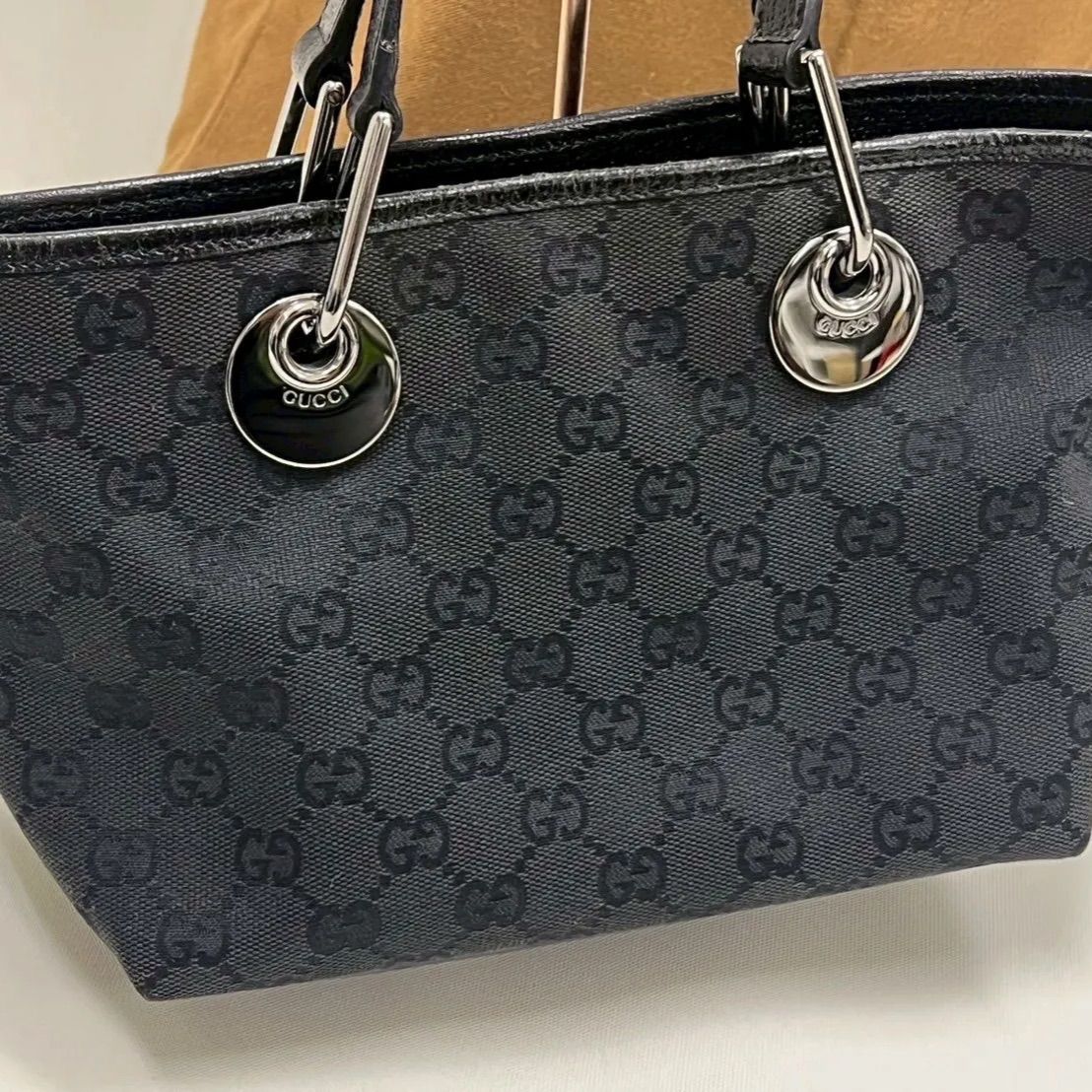 美品・ランクA】Gucci グッチ GGキャンバス ミニトートバック