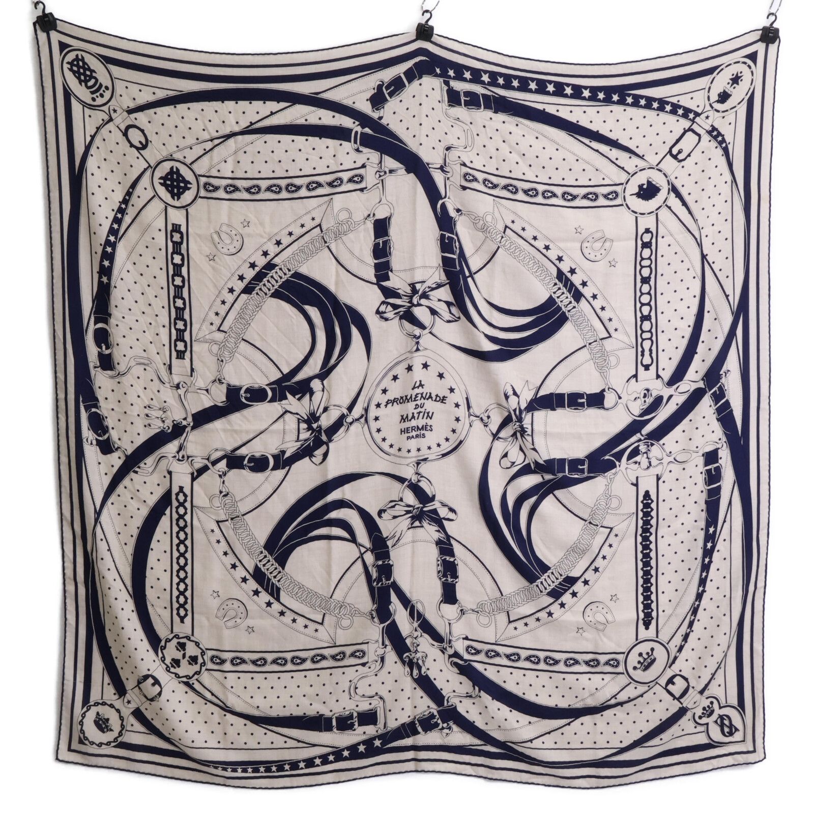 HERMESエルメス カレ140 ジェアン朝の散歩 LA PROMENADE HERMES エルメス カレジェアン140