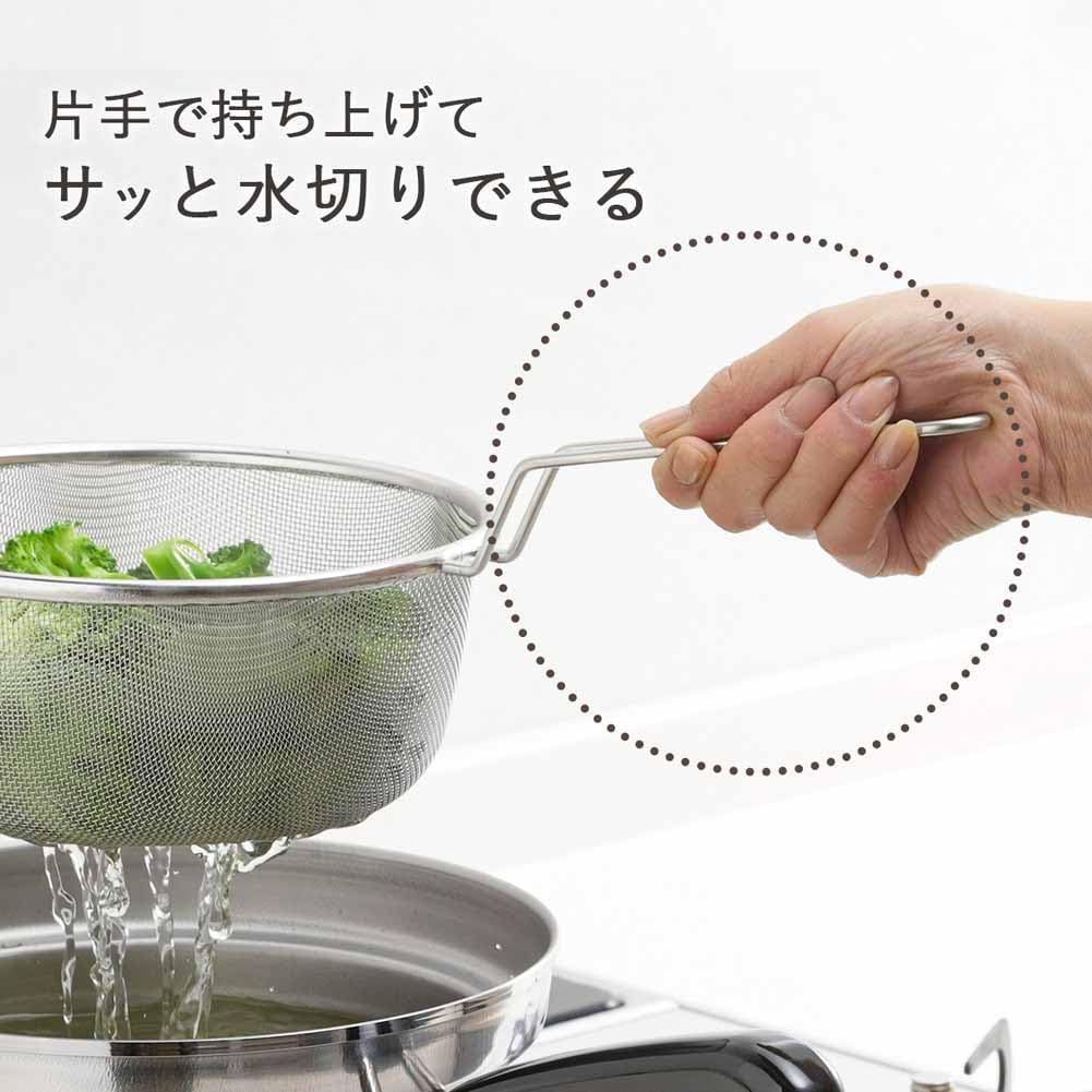 大特価】下村企販 片手鍋 ゆで名人 ザル付 20cm 【日本製】パスタ 蕎麦