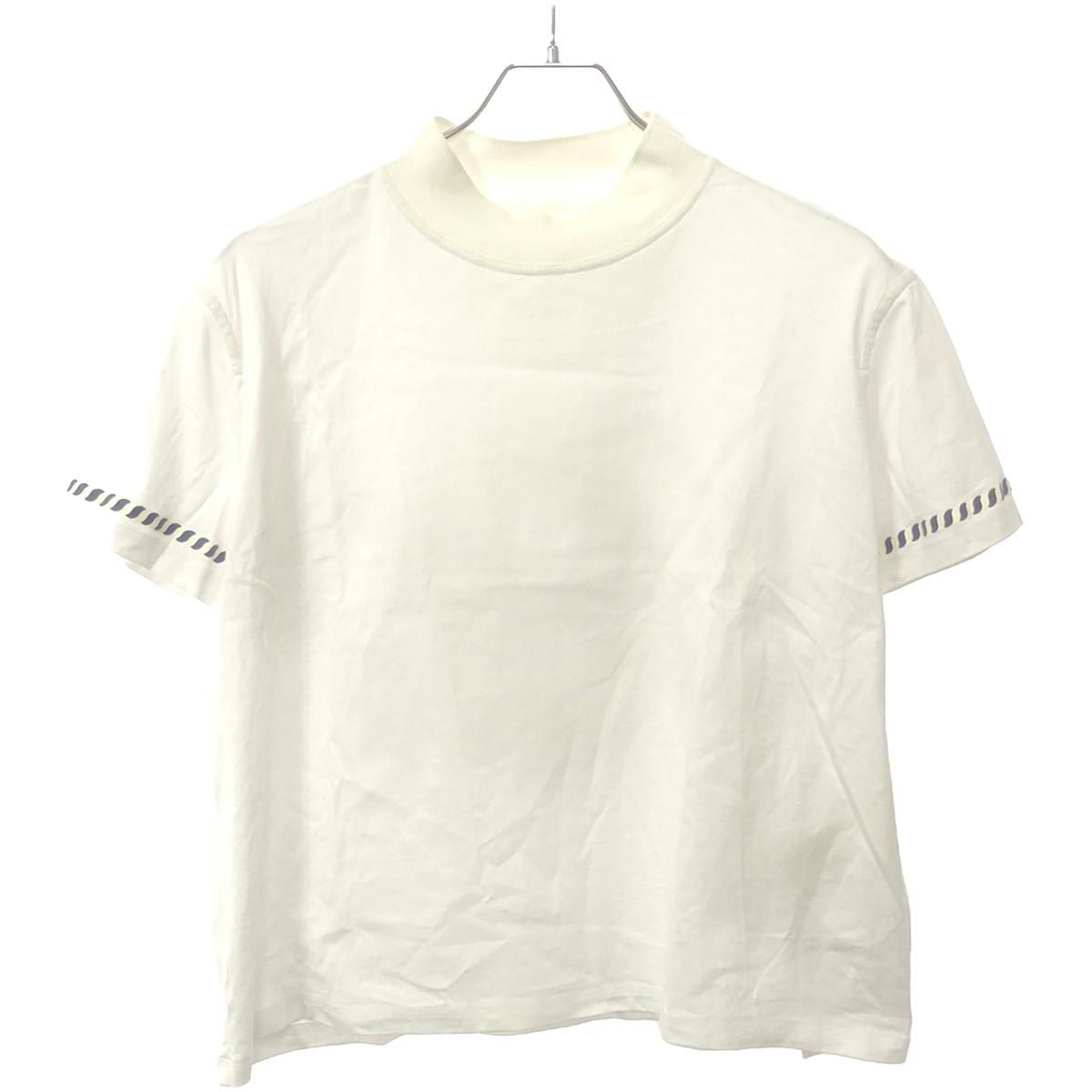 HERMES - HERMES エルメス 23SS カルトゥッシュ モックネックTシャツ 3E4621DL ホワイト 34 HERMES エルメス 23SS カルトゥッシュ モックネックTシャツ 3E4621DL