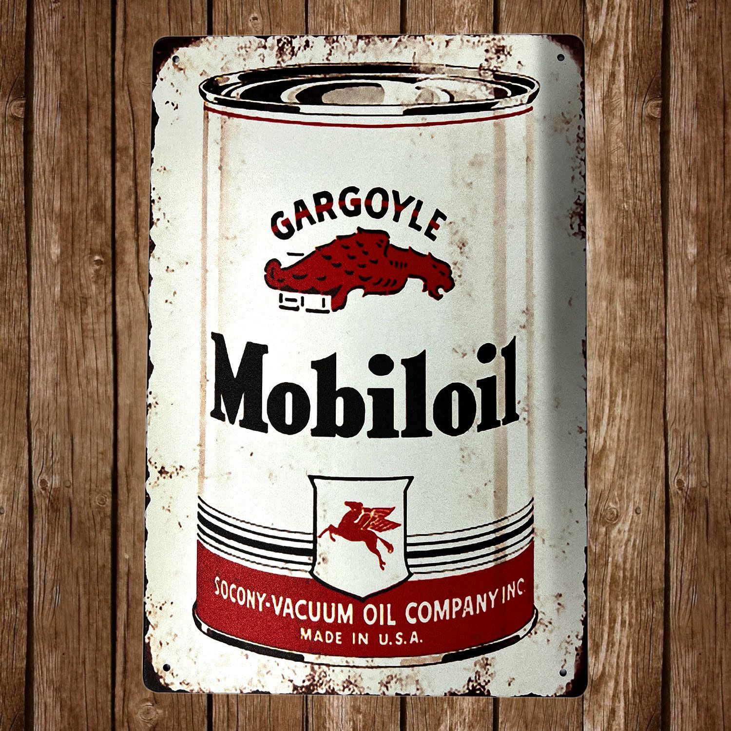 モービル石油 ブリキ看板 モービル オイル ガソリン モーター アメリカン雑貨 ブリキ看板