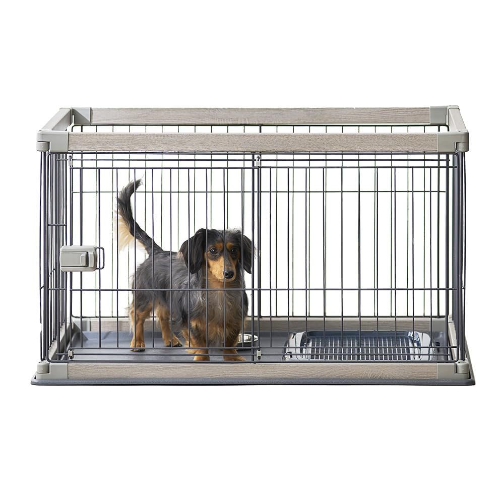 IRIS OHYAMA サークル ウッディサークル アッシュグレー 小型犬用 P295970F IRIS OHYAMA