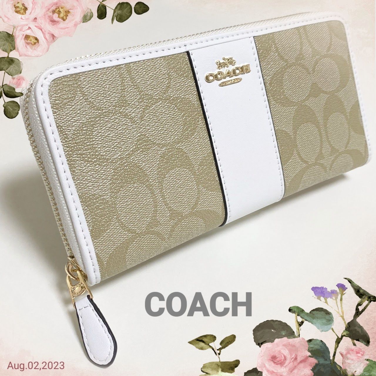 COACH 長財布 シグネチャー ラウンドファスナー F54630 人気の