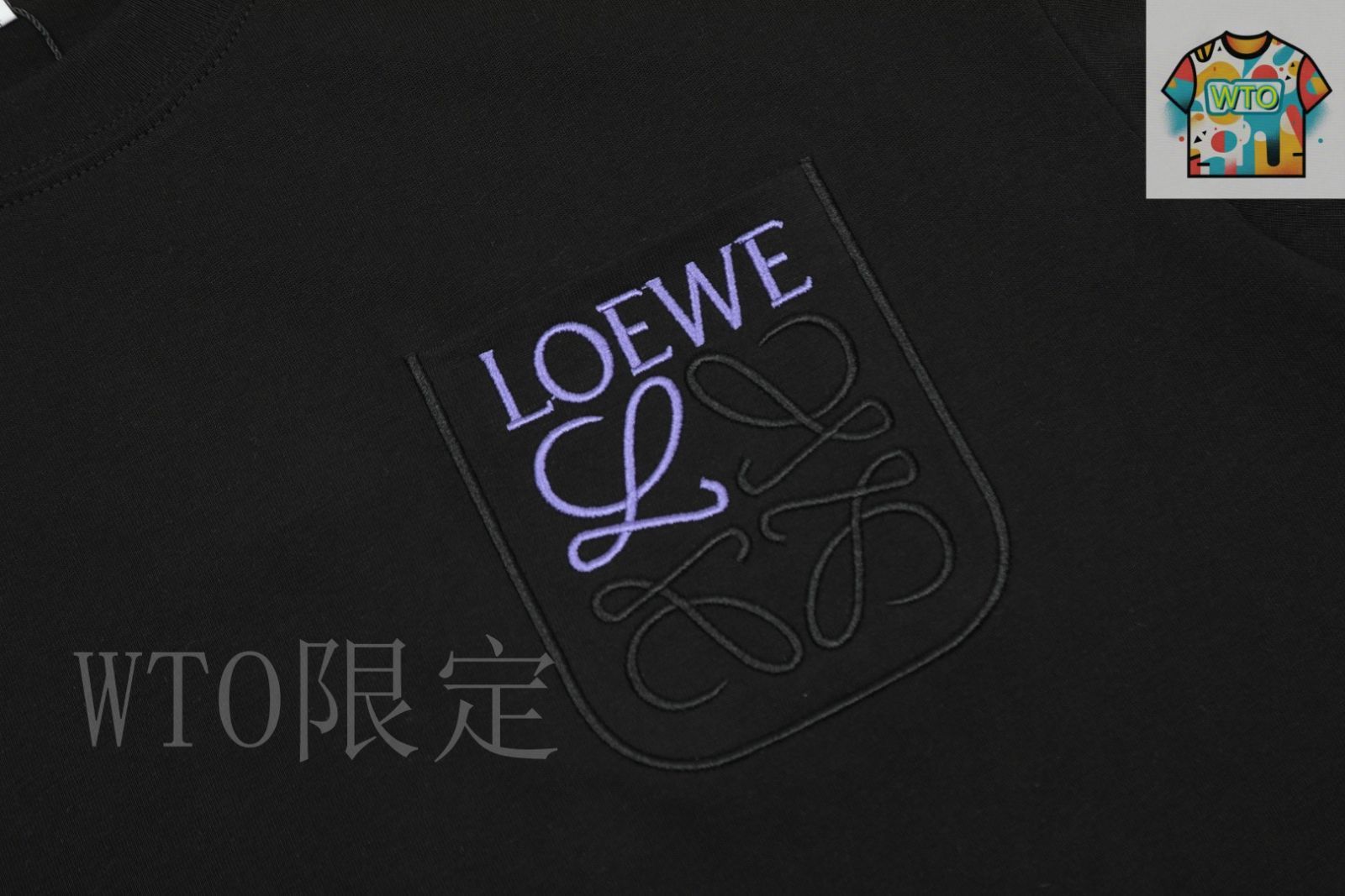 ★胸の刺繍がポイント★【LOEWE】ショートスリーブ シャツ 今日特価】Loewe 24SS クラシック胸ポケット刺繍 T シャツ-3