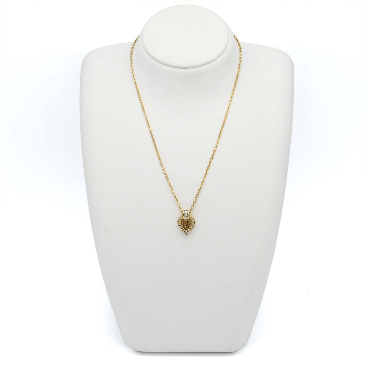 Christian Dior ディオール ネックレス ハート ラインストーン