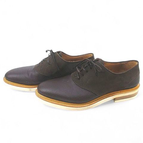 サルヴァトーレフェラガモ Salvatore Ferragamo レースアップシューズ トラメッザ TRAMEZZA 8.5 EE ブラウン 茶系 レザー スエード イタリア製