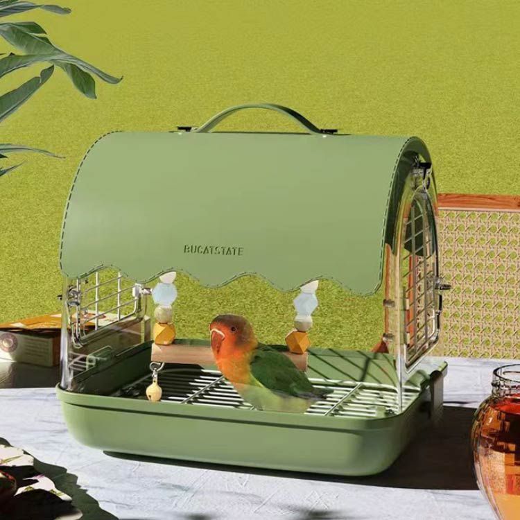 バードキャリア キャリーケージ 鳥キャリー インコ 鳥 持ち手付き 鳥の巣 お散歩ケージ 鳥かご キャリーバッグ 鳥キャリー 外出 小動物用 お出かけ 持ち運び 旅行 通院 移動 防災 止まり木 餌入 conne599518