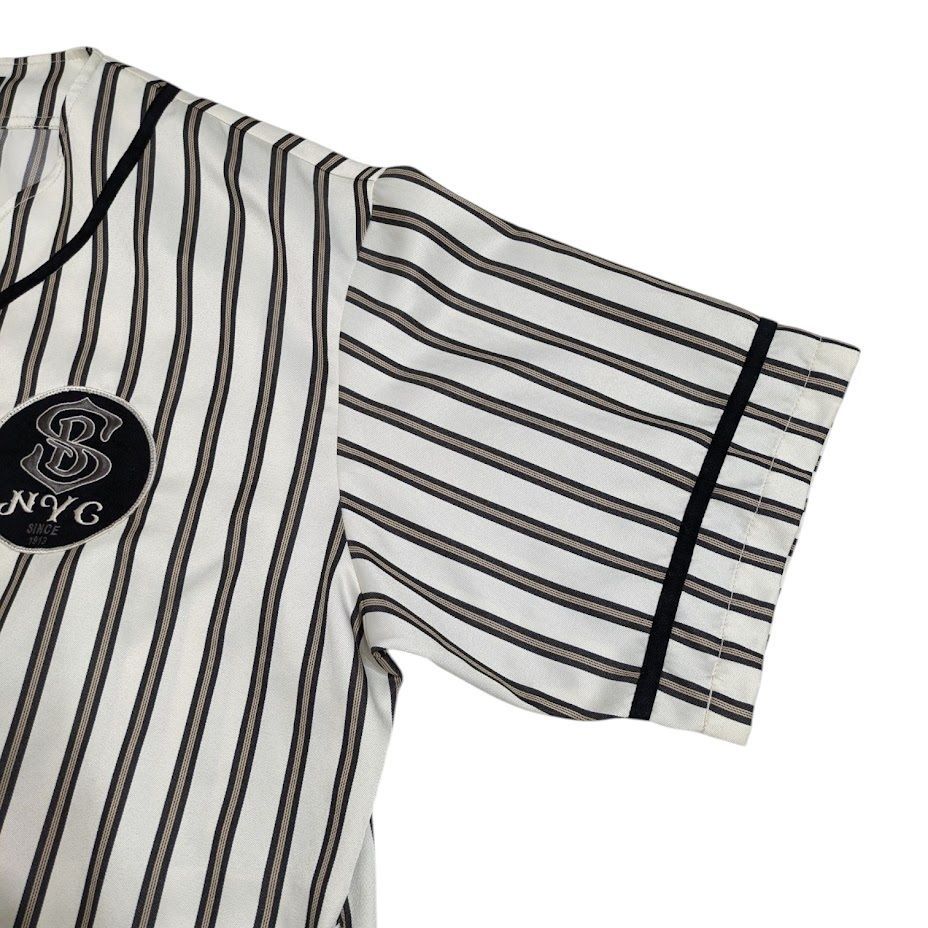 値下げ。SCHOTT ストライプ柄ベースボールシャツ schott（ショット）の「Schott/ショット/STRIPE SS BASEBALL