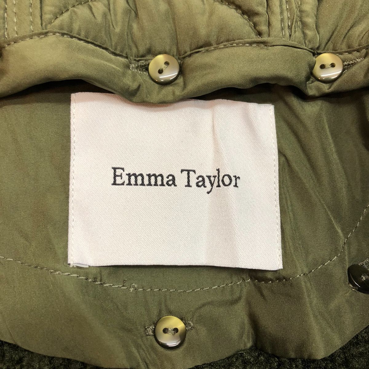 Emma Taylor MILITARY QUILTING HOOD COAT エマテイラー キルティング 
