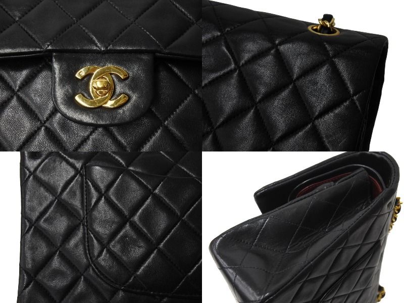 極美品 シャネル マトラッセ Wフラップ ラムスキン チェーン ショルダーバッグ CHANEL CHANEL/シャネル マトラッセ23 Wフラップ チェーン ショルダー