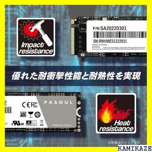 ☆大人気_Z033 PASOUL SSD 512GB NVMe M.2 2 / み1200MB PAMNVMeM2-51