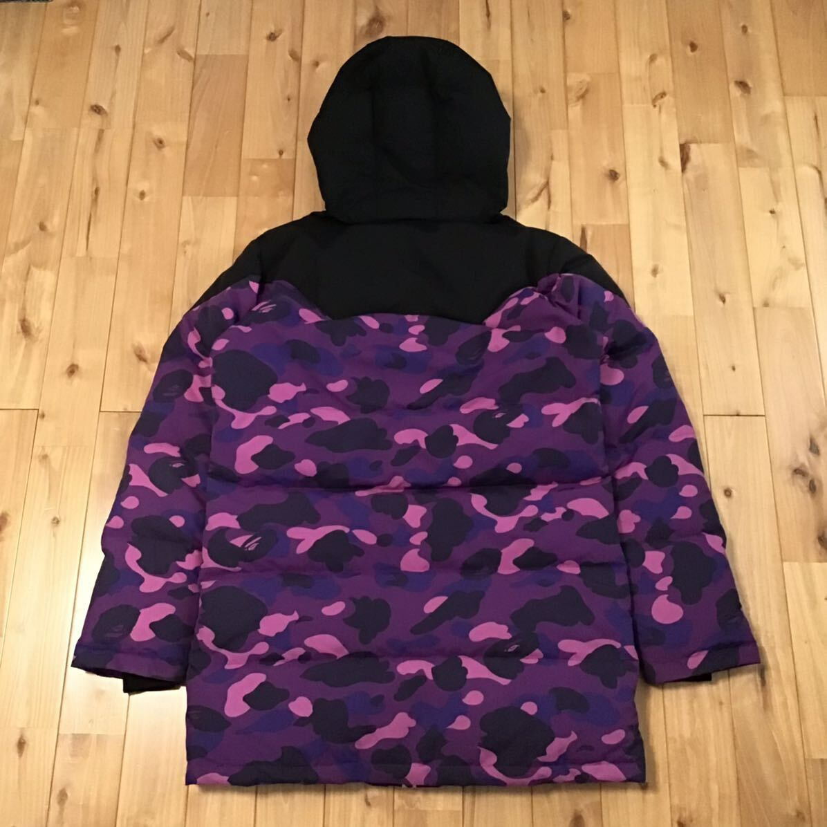 エイプ紫カモダウンジャケット
