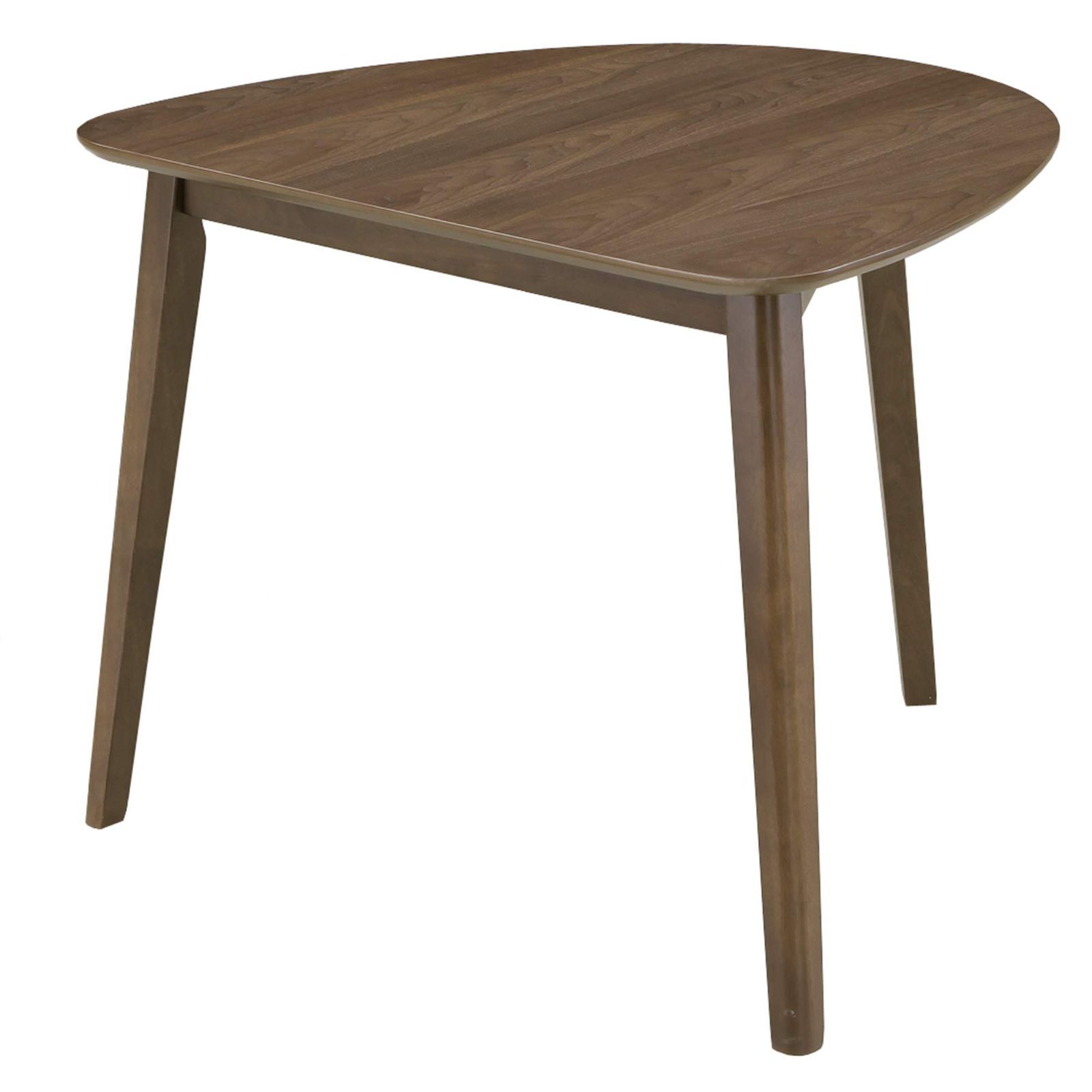 変形テーブル 幅90×奥行80×高さ72cm ウォールナット突板 ブラウン ダイニングテーブル 217626 関家具 Sekikagu