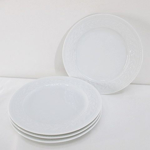 ベルナルド BERNARDAUD 4枚セット 中皿 プレート 白系 ホワイト