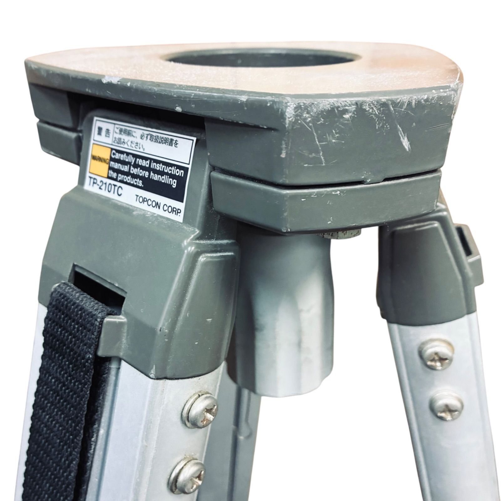 TOPCON TP‑210TC 測量用アルミ三脚 平面頭 クイックロック式 中古良品 