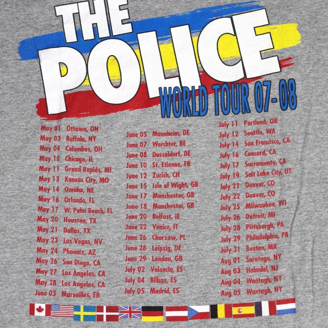 2XL】00s THE POLICE ポリス 2007 2008 World Tour Tシャツ ワールド